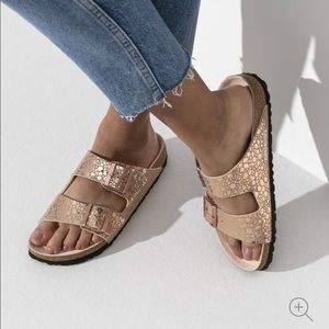 BIRKENSTOCK
Arizona Metallic Stones Copper Two Strap Sandal